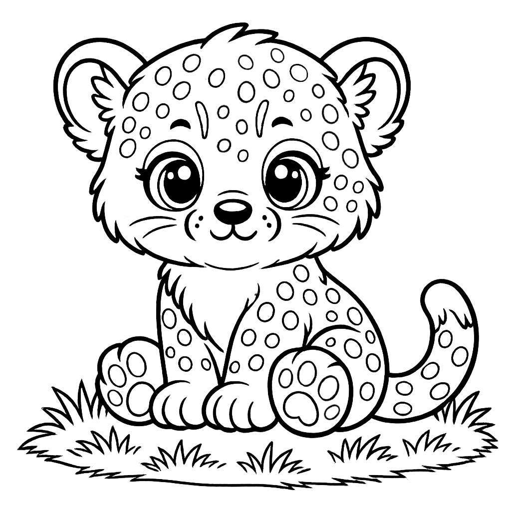 Cheetah Coloring Page